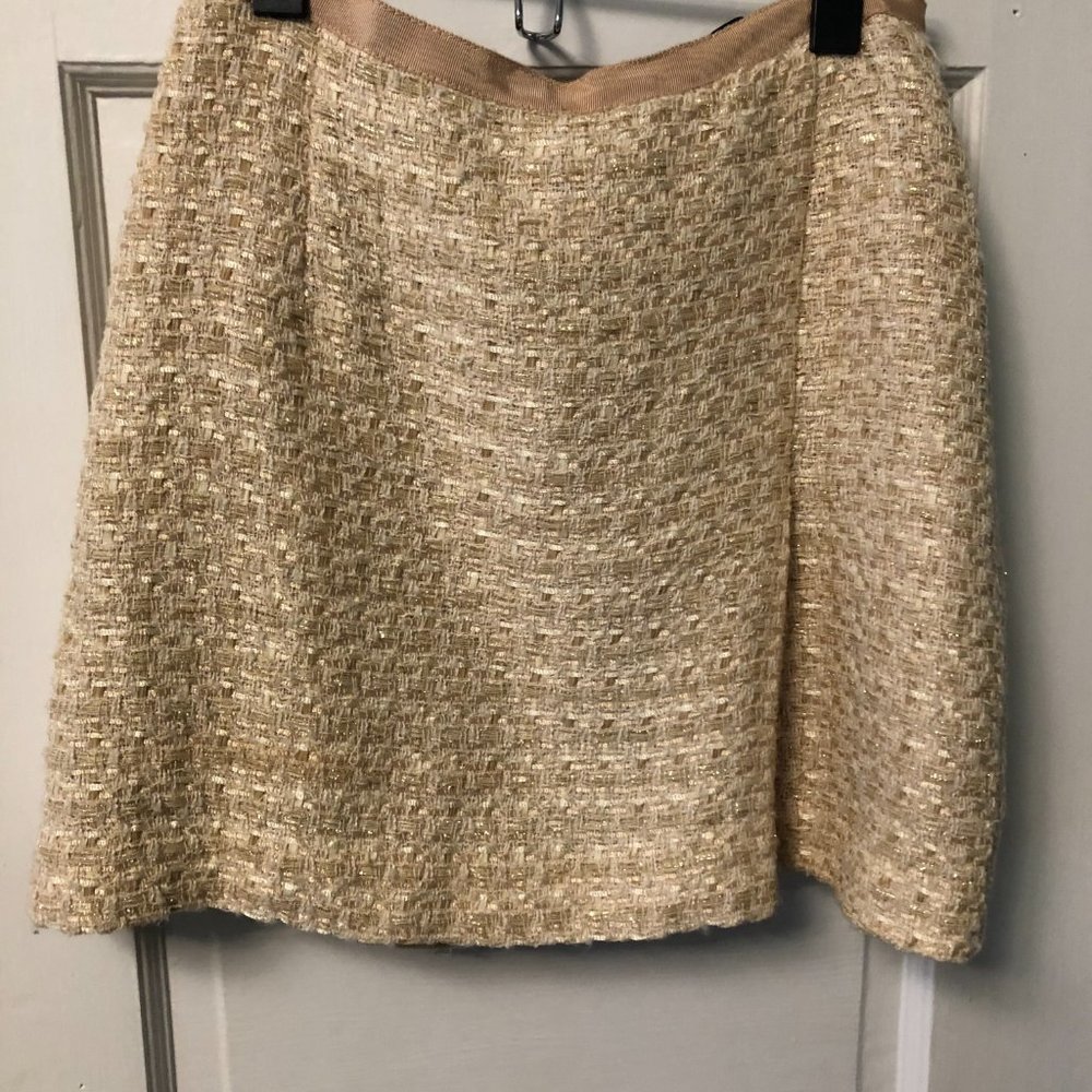 H&M Size 6 Gold Thread Mini Skirt